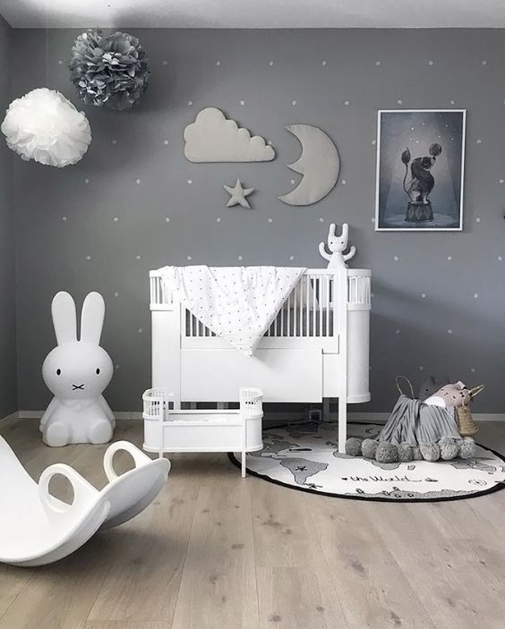 Dreamy Cloud and Moon Wall Shapes for a Celestial Nursery