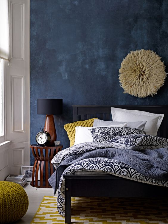 Textured Juju Hat Adds Natural Dimension Above the Bed