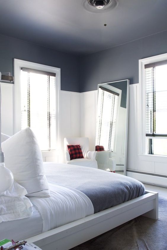 Dark Ceiling Paint Creates a Cozy, Enclosed Feel