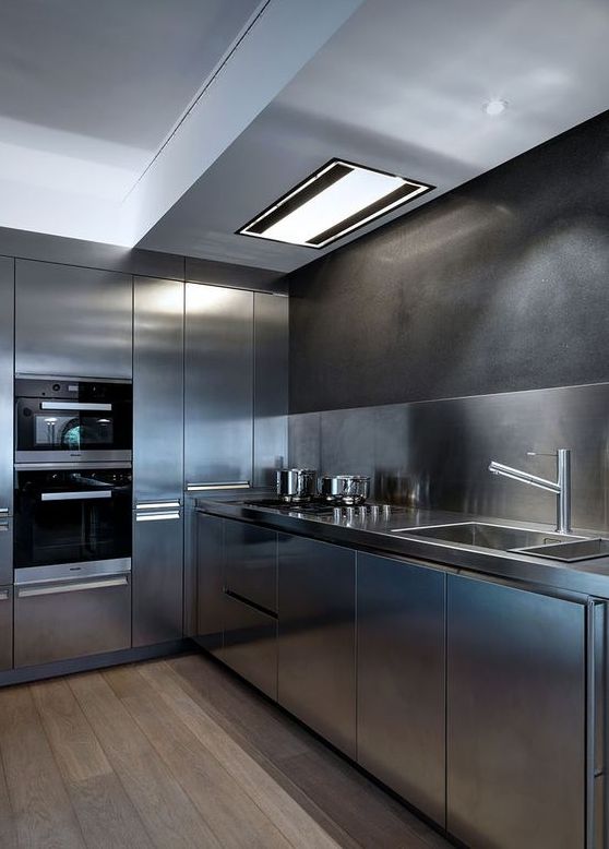 Achieve a Modern Look with a Sleek Stainless Steel Backsplash