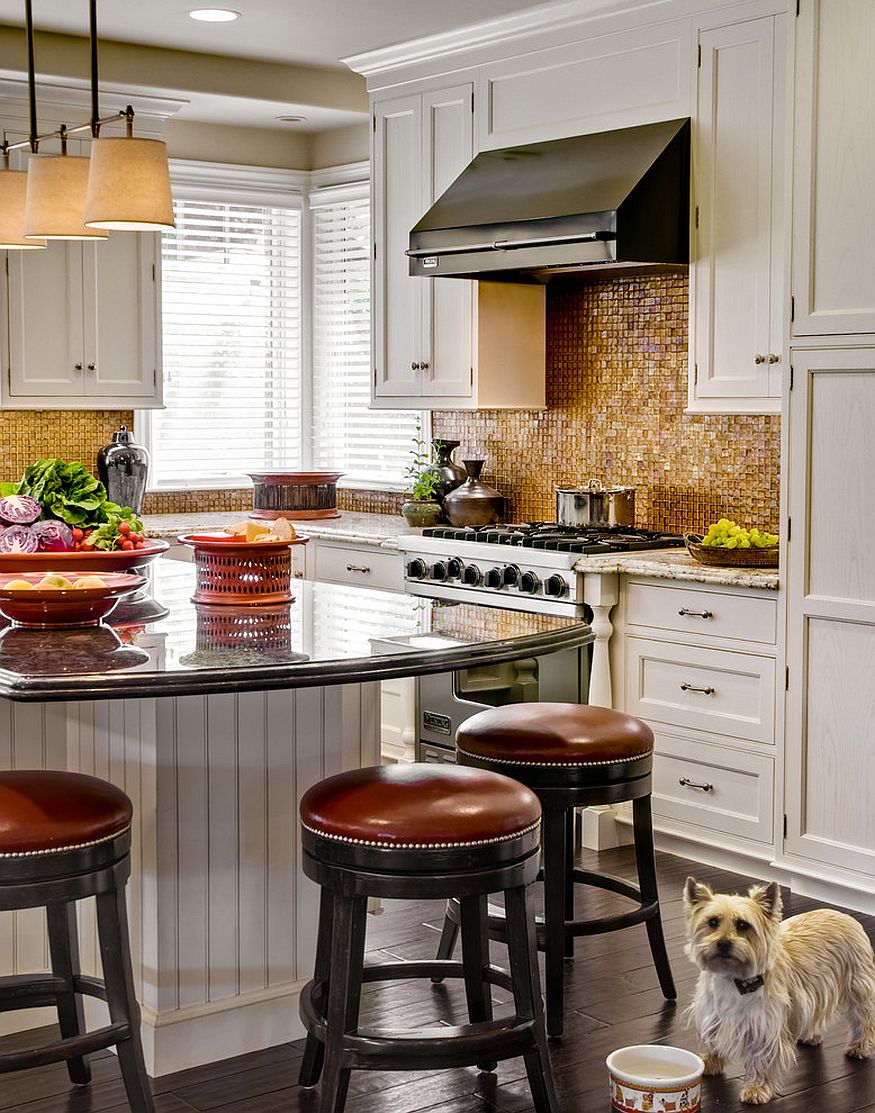 Warm Mosaic Backsplash Adds Depth Behind Your Range