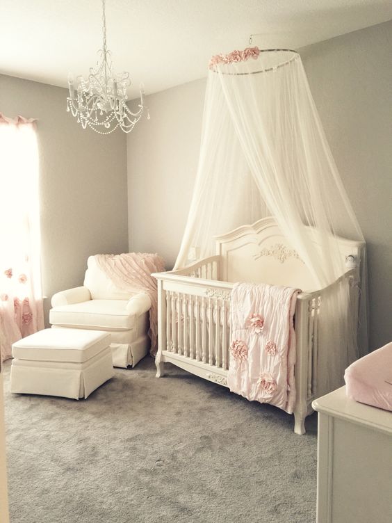 Drape a Tulle Canopy Over the Crib for Fairytale Charm
