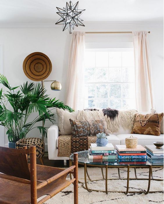 Layer Books and Baskets for a Textured Coffee Table