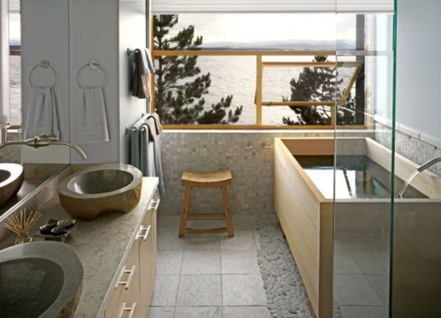 Wooden Stool for Easy Bath Access