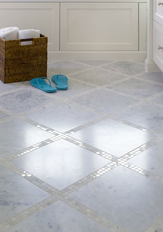 Marble Floor With Diamond Inlay Adds Subtle Shine