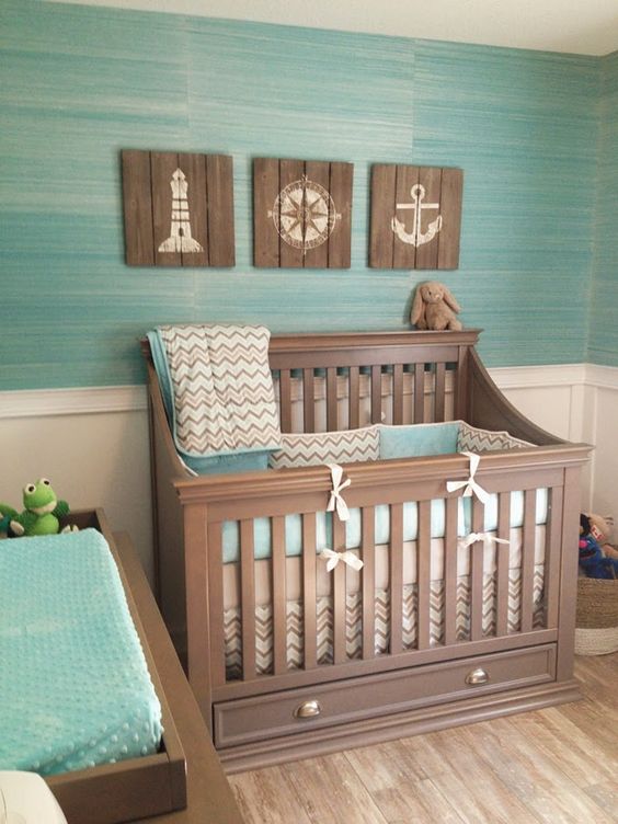 Nautical Wooden Art for a Themed Nursery