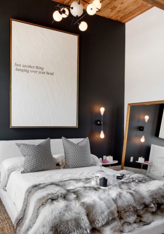 Oversized Textured Art with Minimalist Text Creates a Graphic Statement