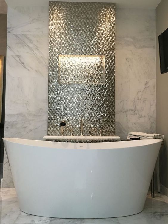 Mosaic Feature Wall With Recessed Niche
