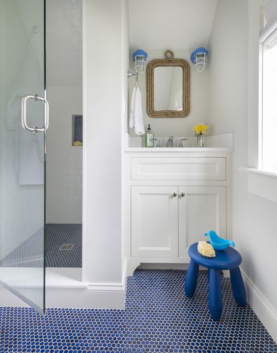 Blue Stool Adds a Playful Pop of Color for Kids