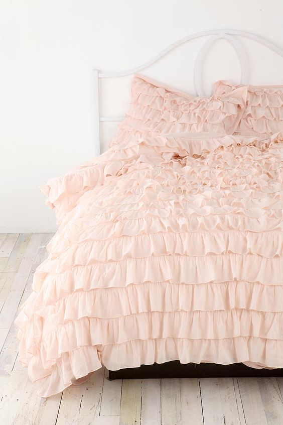 Drape Your Bed in a Duvet Cover with Cascading Ruffles