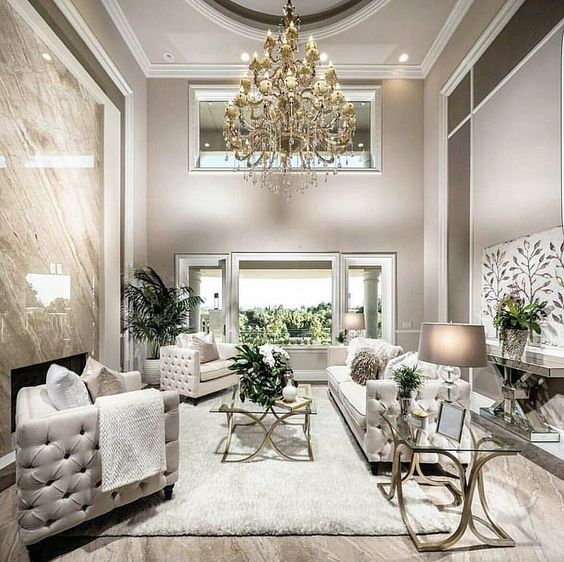 Glass and Gold Coffee Tables Add Airy Elegance