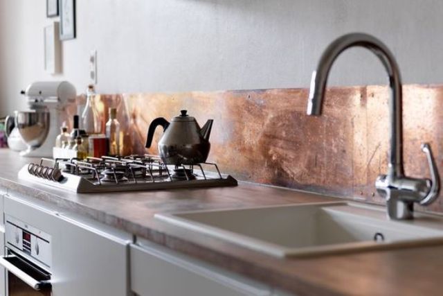 Bring Warmth with a Textured Copper Backsplash