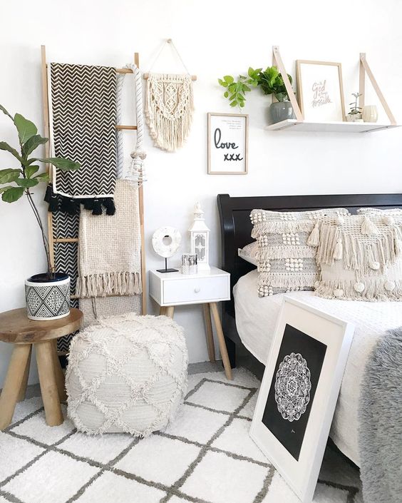Wooden Ladder Adds Layered Texture and Warmth