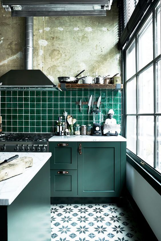 Wooden Shelf With Pots and Pans for Open Kitchen Storage