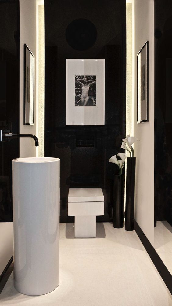 Tall Black Vases Add Sculptural Height