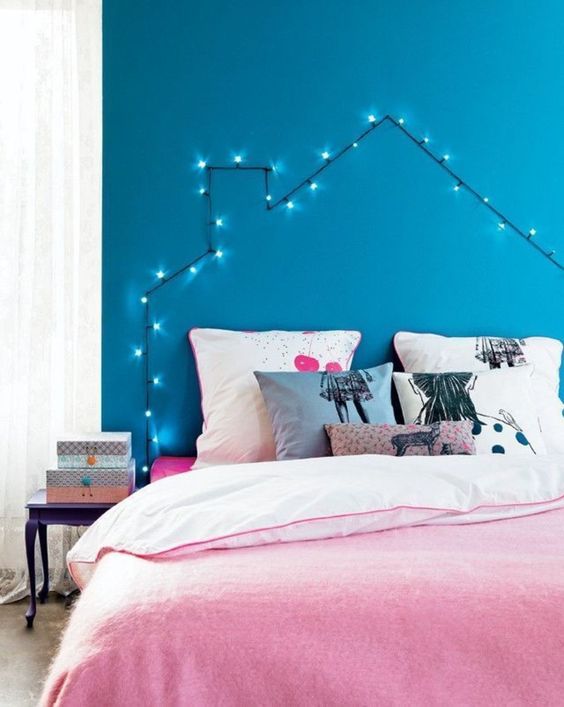Outline a House Shape Above Your Bed