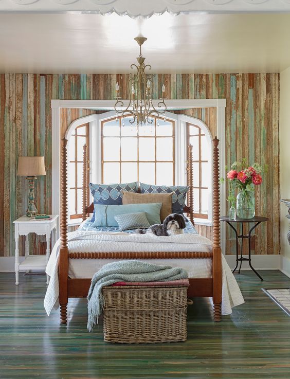 Wood Plank Walls That Add Rustic Charm to Bedrooms