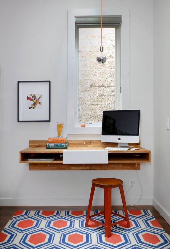 Mount a Floating Desk with Hidden Drawer