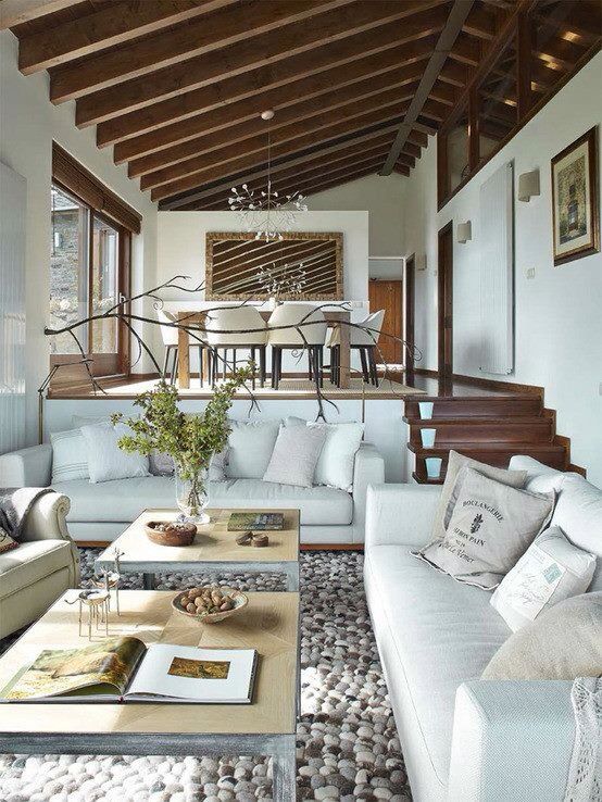 Two-Tiered Coffee Tables With Natural Wood Tops