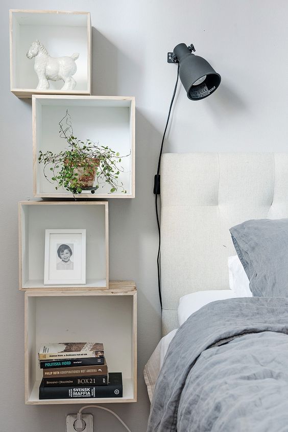 Stackable White Cube Shelves For Displaying Decor