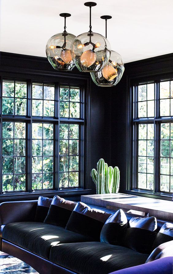 Glass Globe Pendants With Sculptural Inserts Add Organic Interest
