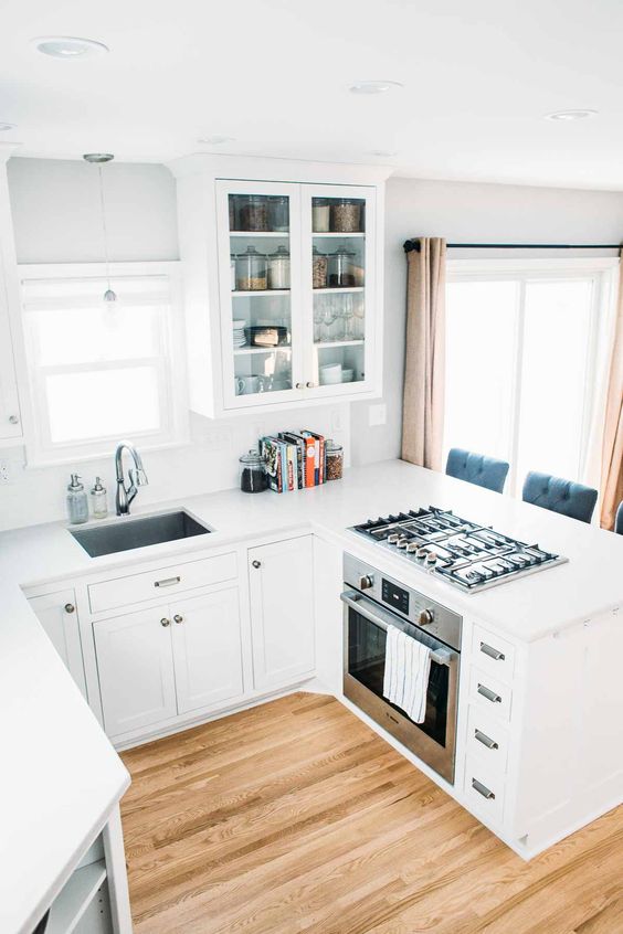 Glass-Front Cabinets for Visible Pantry Storage