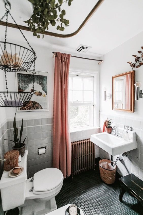 Hanging Wire Baskets Add Vertical Storage and Visual Interest