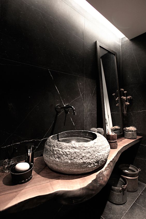 Incorporate a Live-Edge Wood Shelf as a Natural Countertop