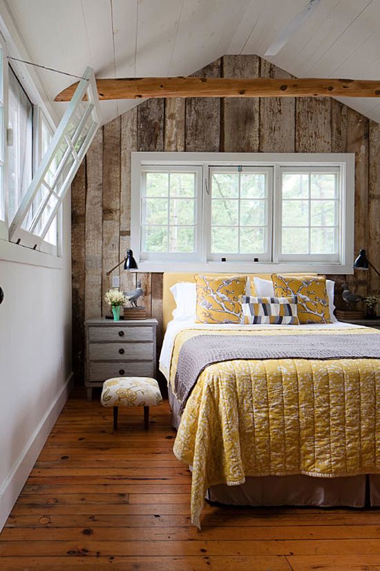 Vertical Weathered Wood Planks for a Cabin Feel