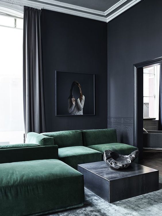 Anchor Your Seating with a Low Black Coffee Table