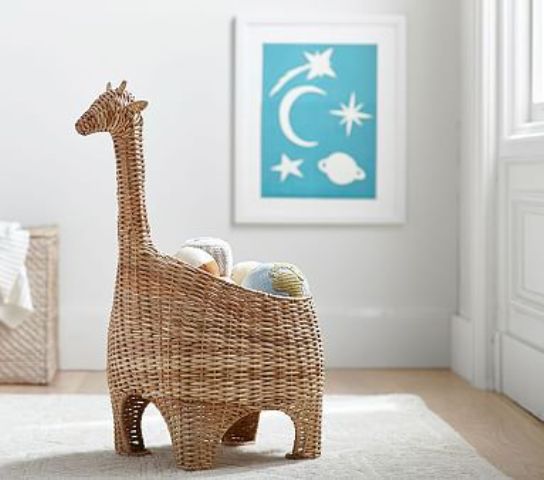 Charming Giraffe Basket for Playful Toy Storage