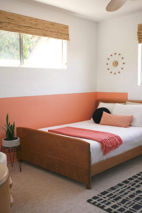 Coral Band Creates a Warm Lower Wall Zone