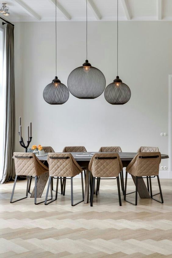 Wire Mesh Globe Pendants Add Open Texture