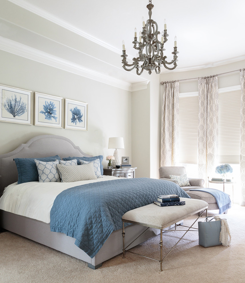 Framed Botanical Art Adds Coastal Serenity Above the Bed