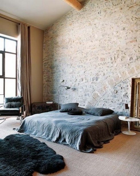 Stone Wall Adds Natural Texture and Warmth