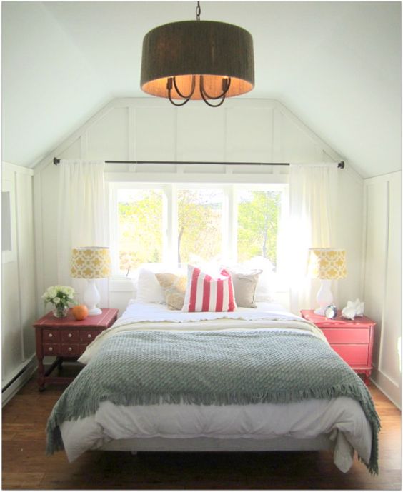 Coral and Red Dressers Offer Bold Bedside Contrast