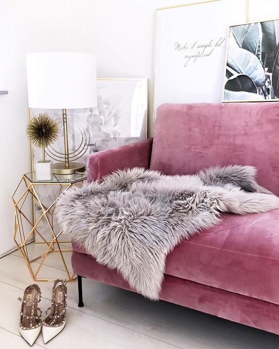 Geometric Gold Side Table Adds a Glamorous Touch
