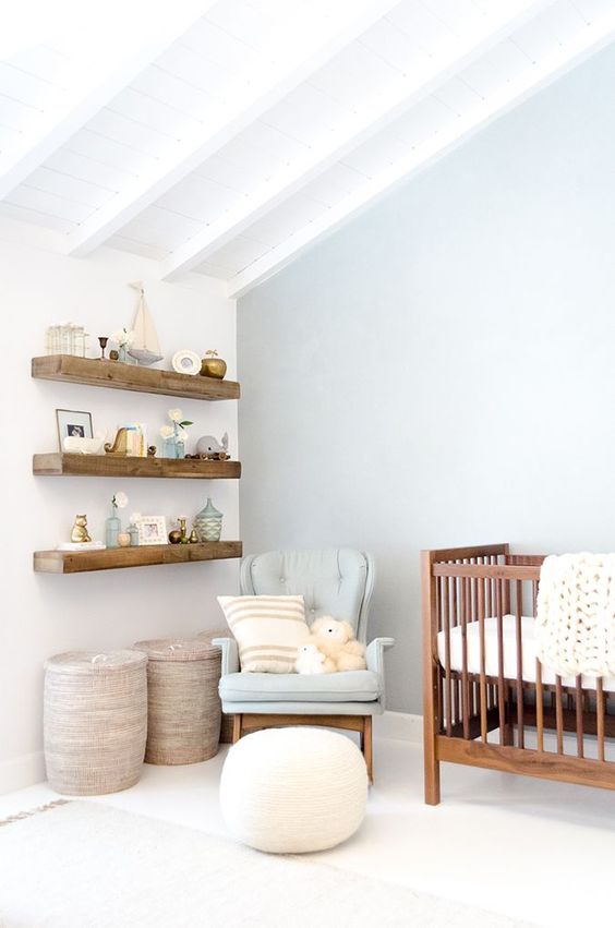 Show Nautical Accents on Rustic Floating Shelves