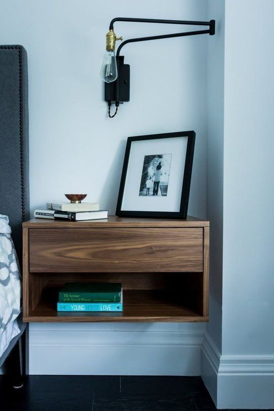 Combine Drawer Storage and an Open Shelf in Walnut