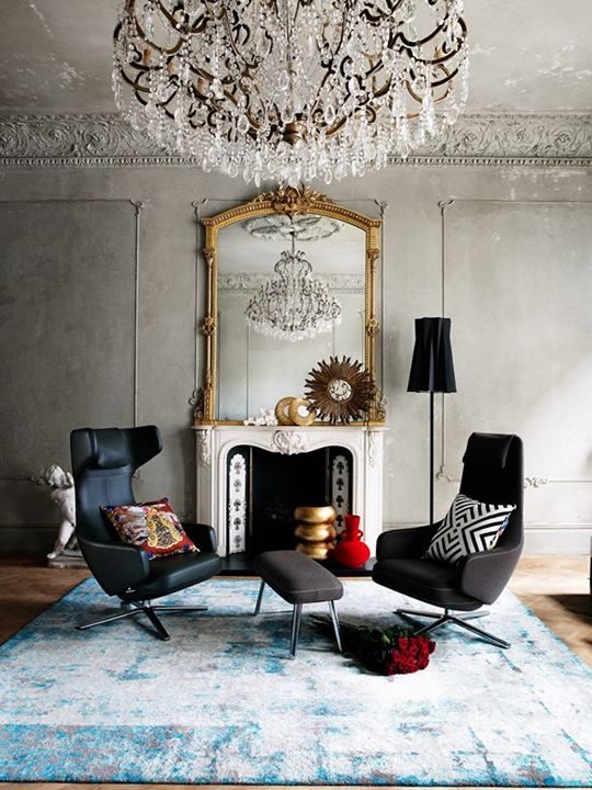 Sculptural Vases Add Bold Color to Fireplace Mantels