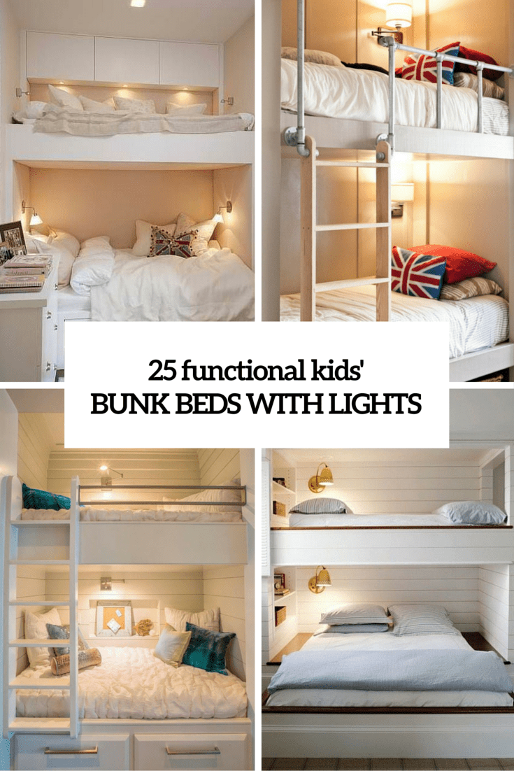 Bunk Bed Nooks with Built-in Wall Sconces