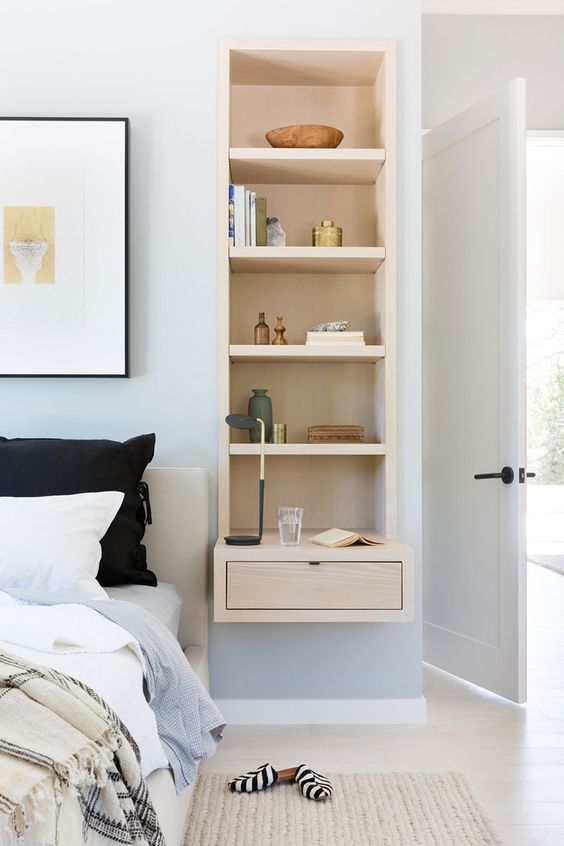 Combine Bedside Shelves and Drawer Storage