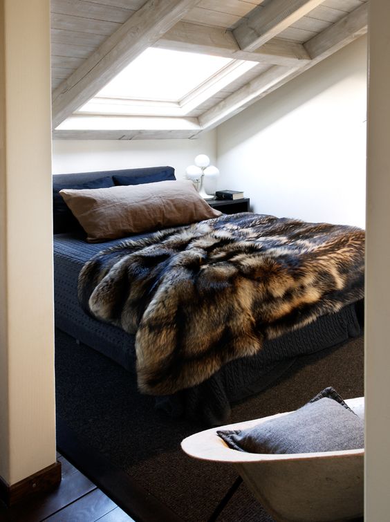 Drape a Faux Fur Throw for Rich Texture and Warmth