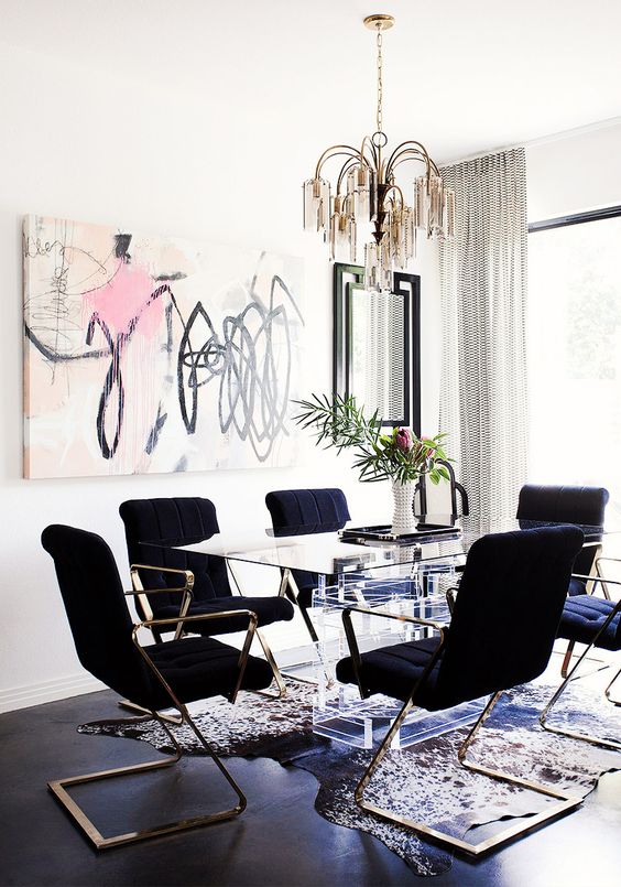 Clear Acrylic Bases Make Your Dining Table Feel Weightless