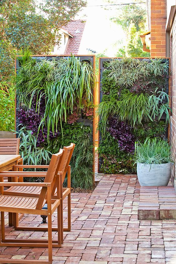 Vertical Garden Panels Add Living Green Privacy Screens