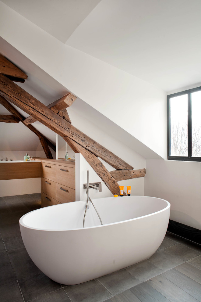 Exposed Wooden Beams Add Rustic Charm