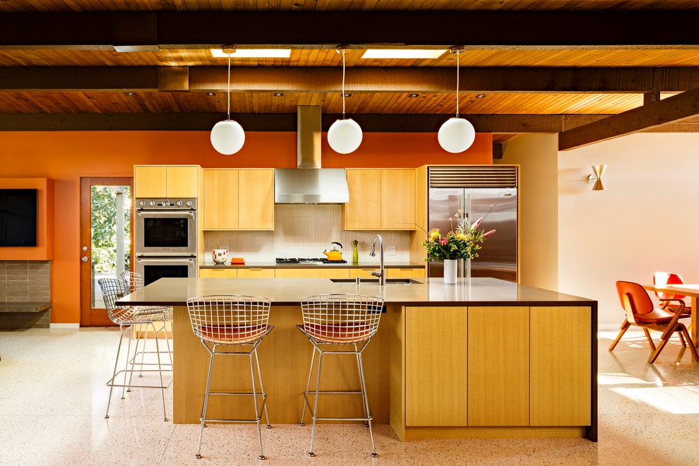 Globe Pendant Lights Add Soft Illumination Above Island