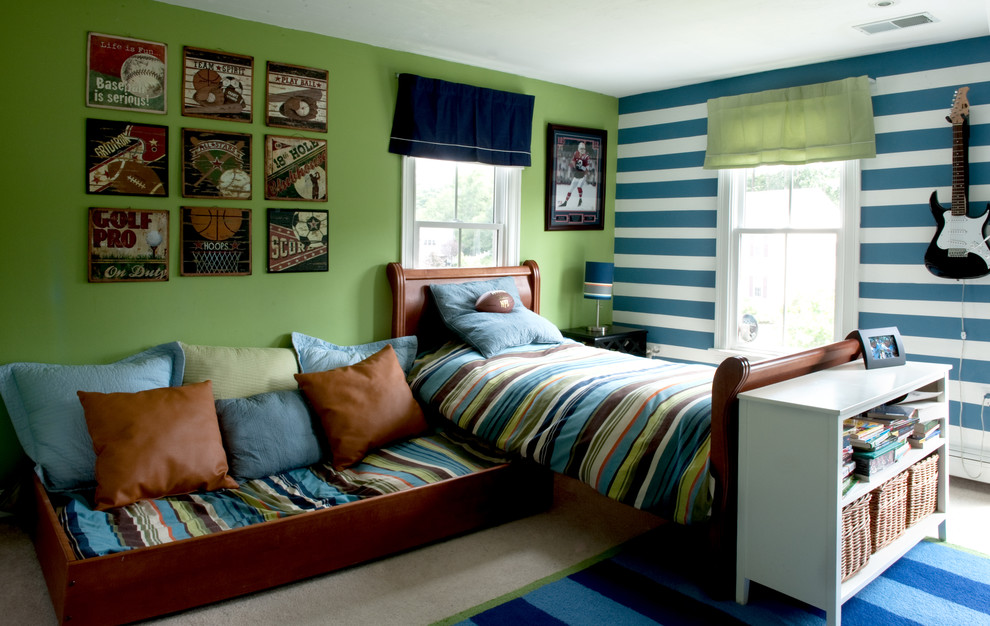 Nine Square Art Pieces Create a Thematic Focal Point