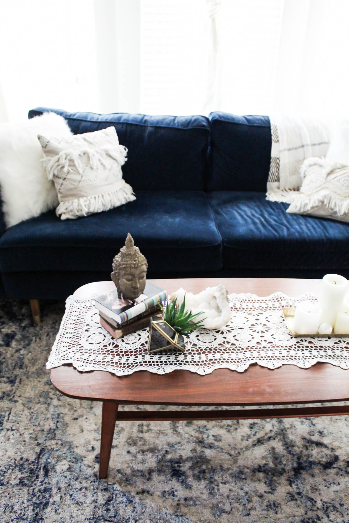 Buddha Head and Geode Add Spiritual Accents