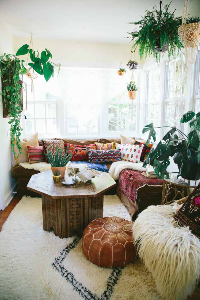 Grouped Hanging Plants Add Vertical Greenery